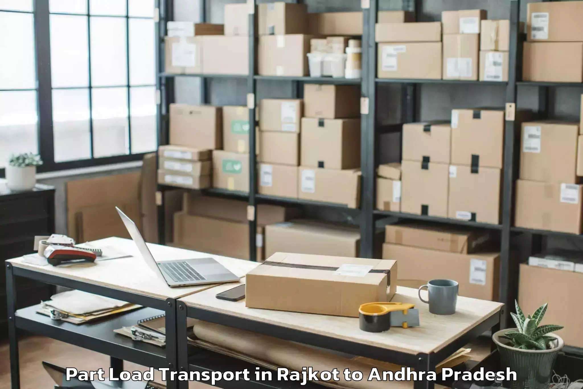 Professional Rajkot to Makavarapalem Part Load Transport